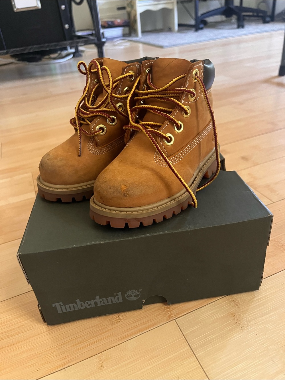 Timberland Kids' Wheat Nubuck Lace-Up Boots
